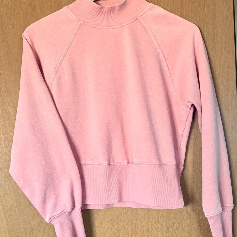 Hippie Rose Junior's Medium Vintage Warm Soft Pink Cropped Sweatshirt EUC